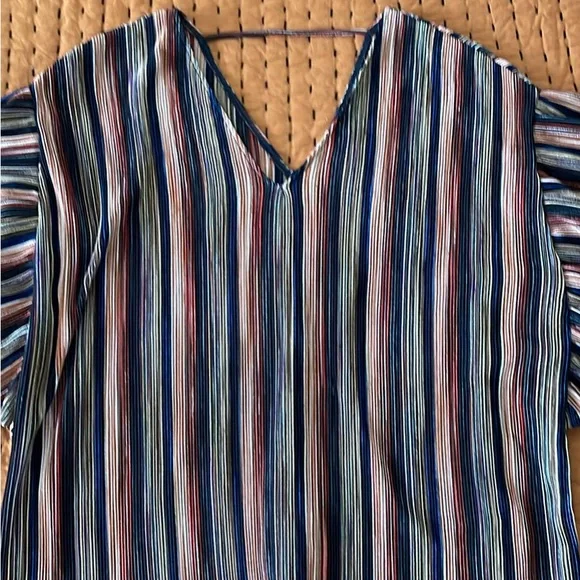 Anthropologie Vanessa Virginia Striped Ruffle Top - Picture 2 of 5
